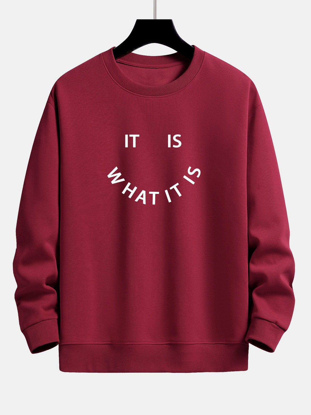 Entspannter Sweatshirt mit 'Het Is Wat Het Is'-Print