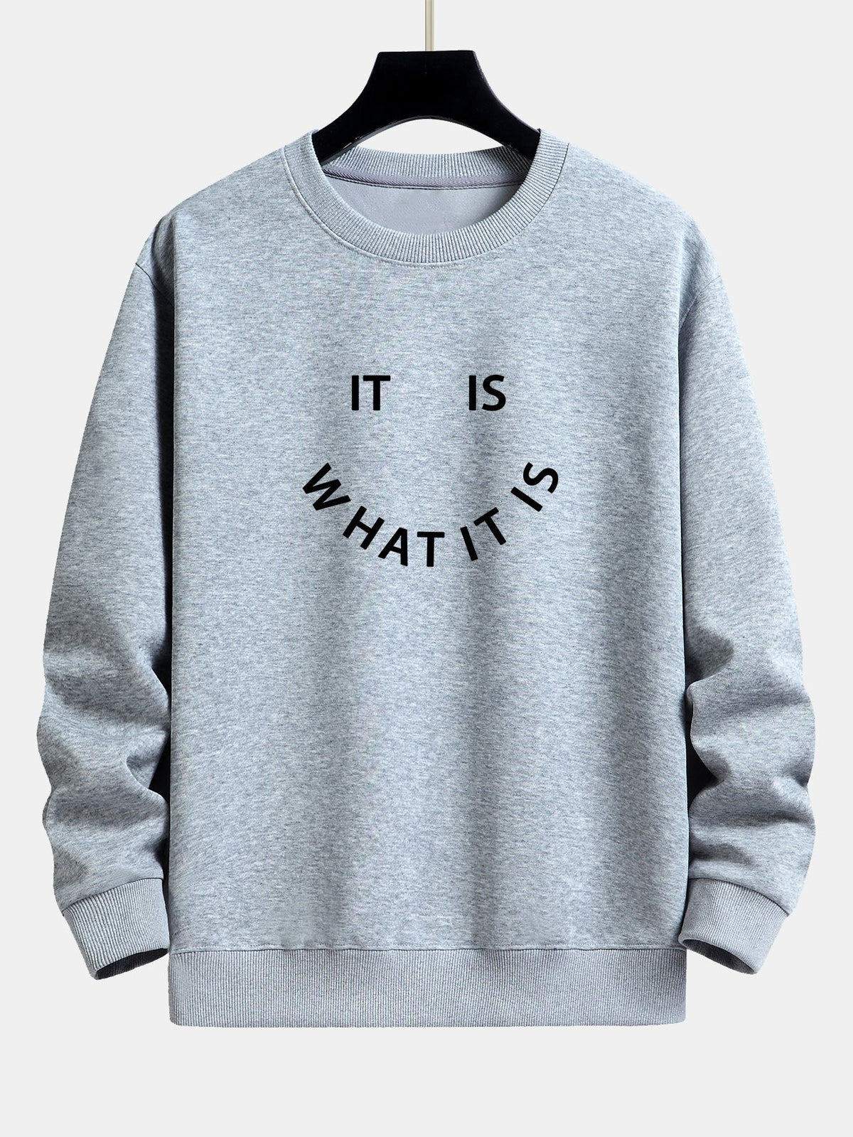 Entspannter Sweatshirt mit 'Het Is Wat Het Is'-Print