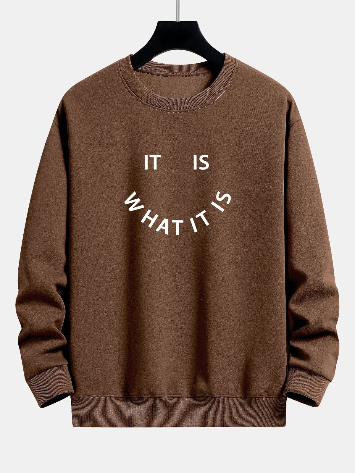 Entspannter Sweatshirt mit 'Het Is Wat Het Is'-Print