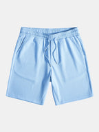 Ripp-Top mit Stehkragen und Shorts