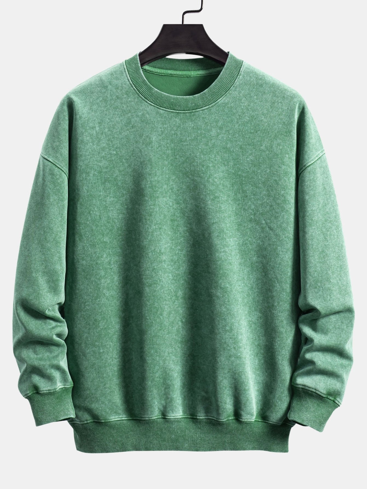 Casual Fit Washed Distressed Sweatshirt
