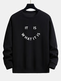 Entspannter Sweatshirt mit 'Het Is Wat Het Is'-Print