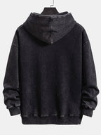 Casual Fit Washed Distressed Hoodie