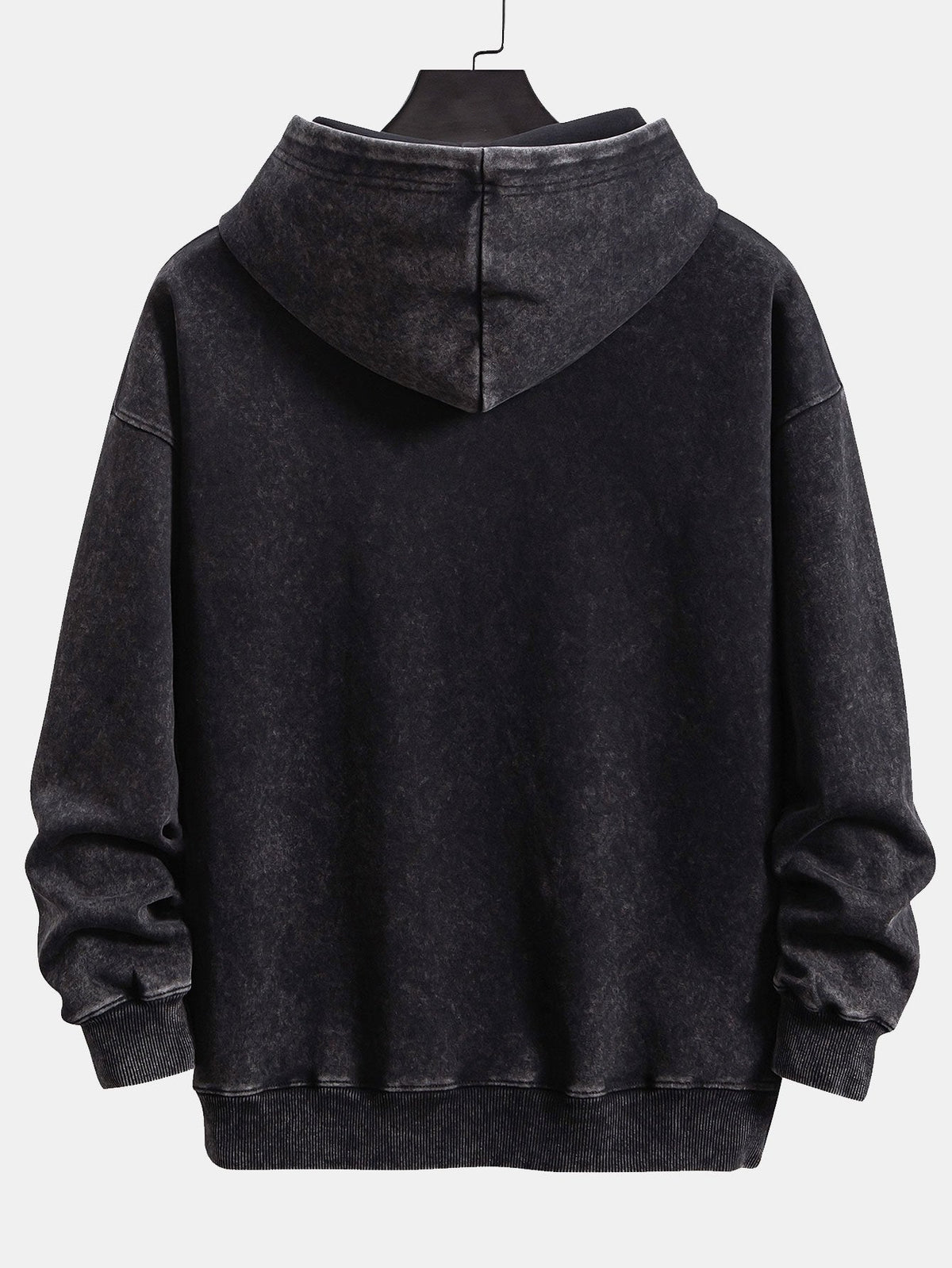 Casual Fit Washed Distressed Hoodie