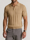 Dante Khaki Strick Polo Shirt