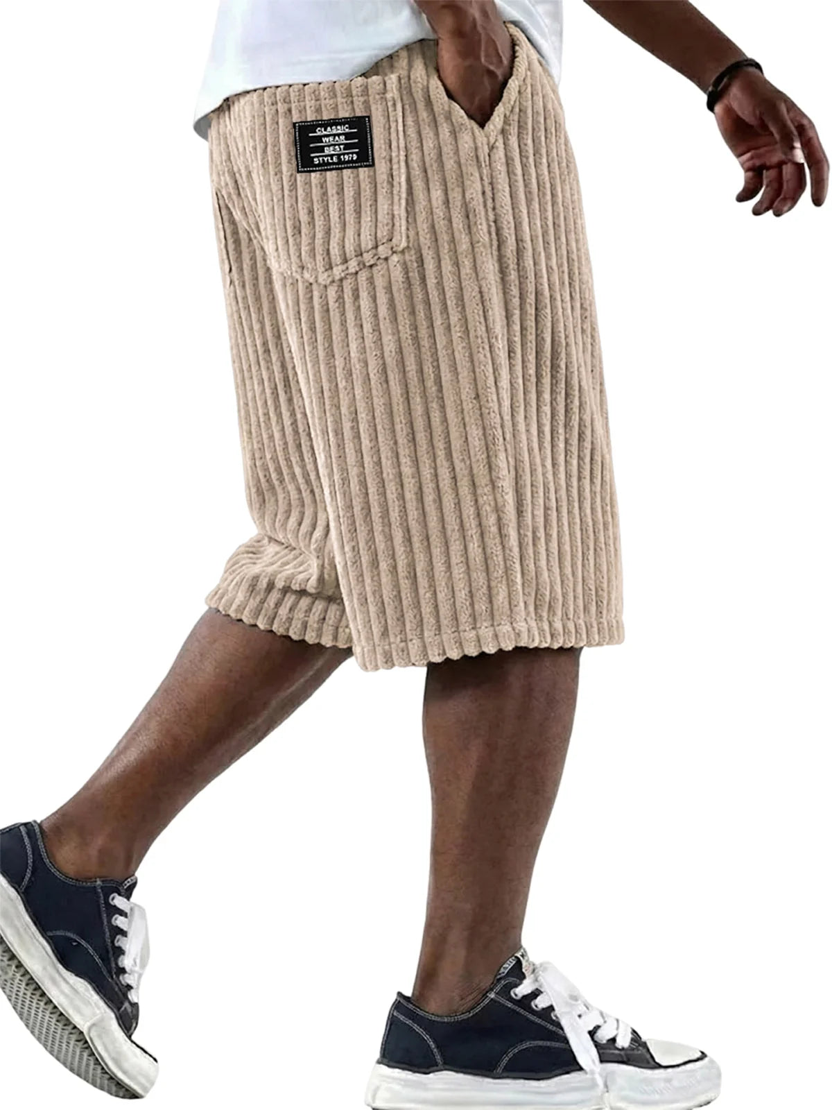 Finn - Cord-Shorts mit Stickerei-Detail (Kaufe 1, erhalte 1 GRATIS)